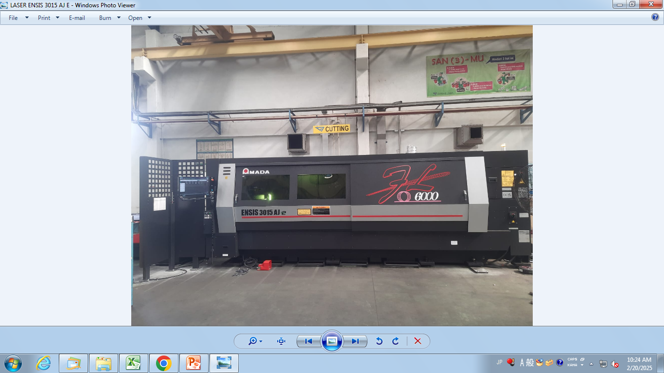 AMADA ENSIS 3015 AJ E untuk pemotongan laser di fasilitas Toyotomo