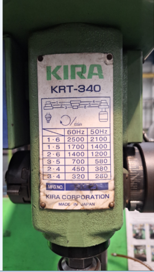 KIRA KRT-340 — Detail peralatan